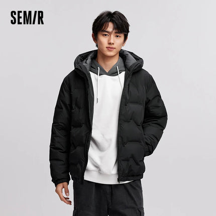 Semir Men Down Jacket Waterproof Hooded Winter Outerwear by zapcart