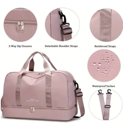Unixinu Women Expandable Travel Duffle Bag Large Capacity by zapcart