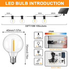Ganriland G40 Solar String Lights Weatherproof Patio by zapcart