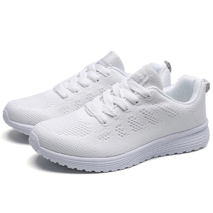 Vulcanize Women Sneakers Casual Gym Shoes Breathable White by zapcart