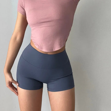 GymHUB Hip Lifting High Waisted Yoga Shorts For Women by zapcart