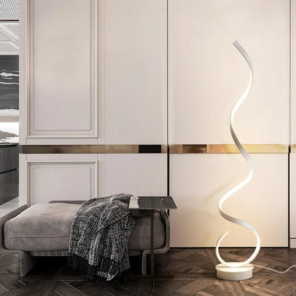 YongYing Lumin Minimalist LED Floor Lamp Spiral Strip Living