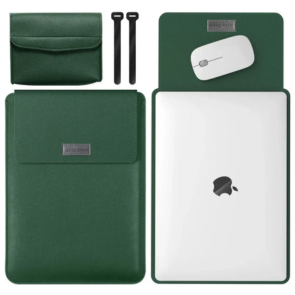 PU Leather Laptop Sleeve for MacBook 13 14 16 15 Inch by zapcart