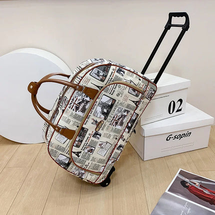 Felemi Large Capacity Women Travel Suitcase Wheeled Luggage by zapcart