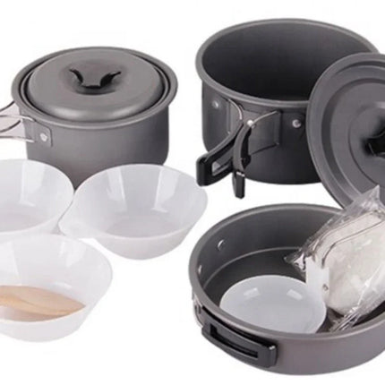 Camping Cookware Set With Utensils For Campers Picnic by zapcart
