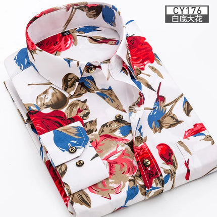 CN Zhejiang Men Slim Printed Long Sleeve Shirt Non Iron by zapcart