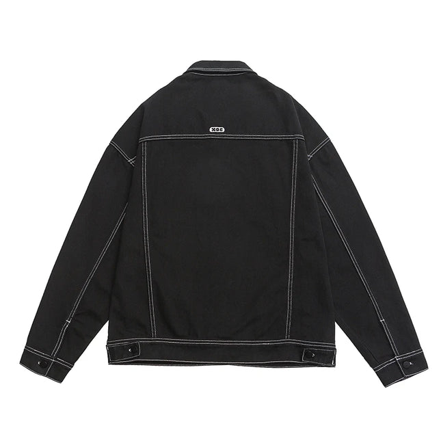 Brother Wang Baggy Denim Jacket Men Large Pocket Oversized by zapcart
