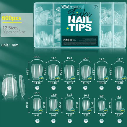 Nailpop Soft Gel X Nail Tips Full Cover Set For Home Mani by zapcart