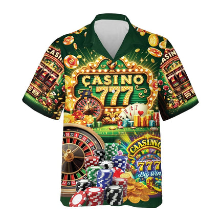 Bold Las Vegas 3D Print Beach Shirt For Men CN Guangdong by zapcart