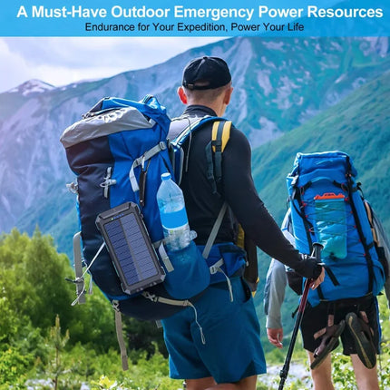 20000mAh Solar Power Bank Waterproof LED Outdoor Charger by zapcart