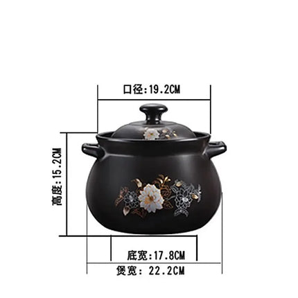 Ceramic Casserole Pot Nonstick Thick Bottom Cookware Home by zapcart