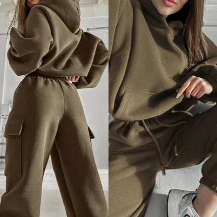 Women Two Piece Hoodies And Pants Set Cozy Relaxed Fit by zapcart