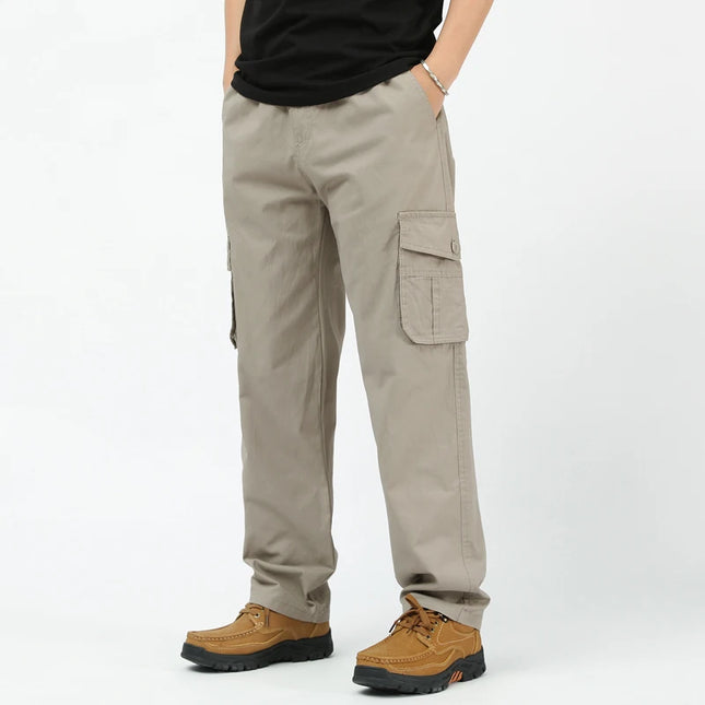 CPCOEPAXCN Mens Cargo Pants Cotton Loose Fit Multi Pocket by zapcart