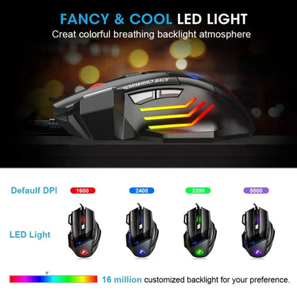 UJJyou Wired Gaming Mouse RGB Backlit Ergonomic Quiet Gamer by zapcart