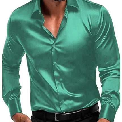 CN Jiangxi Men's Long Sleeve Shirt Silky Smooth Slim Fit by zapcart