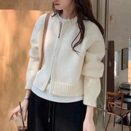 Lucyever Women Knit Cardigan Autumn Winter Cozy Loose Fit by zapcart
