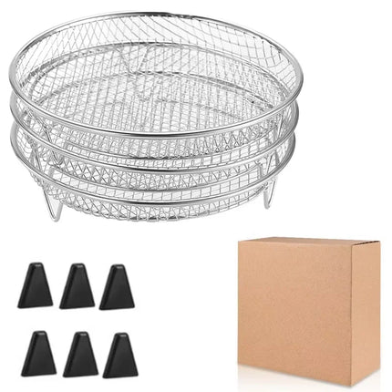 Choice Stainless Steel 3 Layer Air Fryer Rack Home Cooks by zapcart