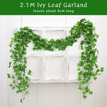 ZQNYCYCN 2.1M Silk Ivy Leaf Garland for Weddings and Decor by zapcart
