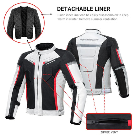 Herobiker Waterproof Motorcycle Jacket For Men EVA Armor by zapcart