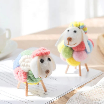 Choice Mini Wool Felt Sheep Figurine Desk Decor For Kids by zapcart