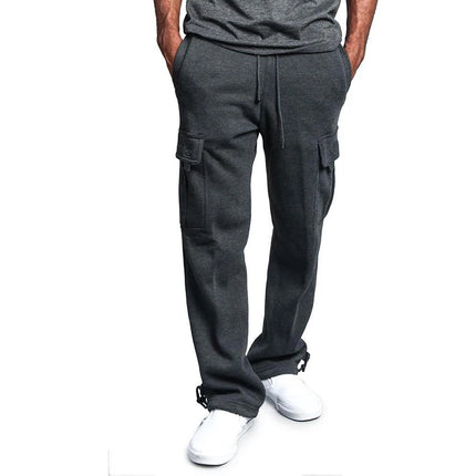 FujianChoice Mens Sweatpants Straight Fit Joggers Drawstring by zapcart