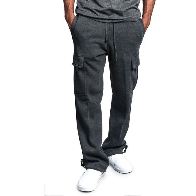 FujianChoice Mens Sweatpants Straight Fit Joggers Drawstring by zapcart
