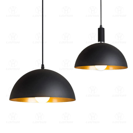 GEW Modern Pendant Lights Black Aluminum Semicircle Kitchen by zapcart