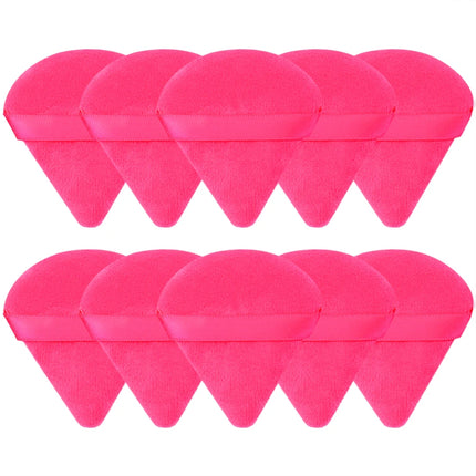 Kekelala 10Pcs Triangle Powder Puff Wet Dry Use For Loose Powder Liquid Cosmetic Soft Plush Powder Puff Makeup Foundation by zapcart