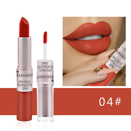 2 In 1 Matte Velvet Lipstick Gloss For Busy Women Everyday by zapcart