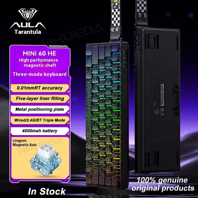 AULA Mini60 Wireless Switch Keyboard TriMode 8000Hz Gamer by zapcart