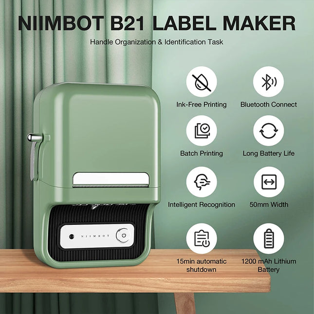 Niimbot B21 Mini Portable Thermal Label Printer For Home by zapcart
