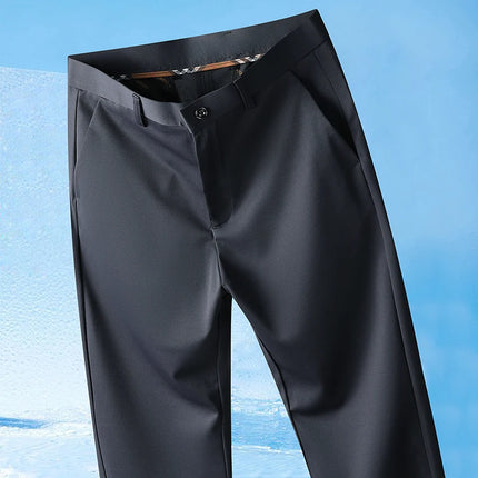 Mens Summer Thin Straight Stretch Pants No Ironing Ultra by zapcart