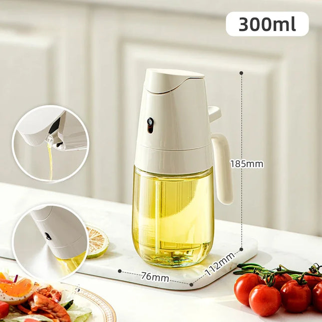 Choice 2in1 Glass Olive Oil Sprayer 500ml For Air Fryer by zapcart
