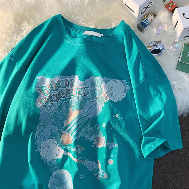 Plus Size Cotton T Shirt Loose Oversized Breathable Comfort by zapcart