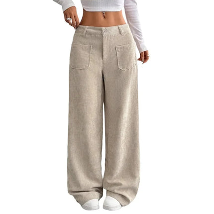 Womens Wide Leg Pants Loose Casual Floor Length Pockets by zapcart