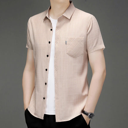 Choice Men No Iron Business Casual Short Sleeve Shirt by zapcart