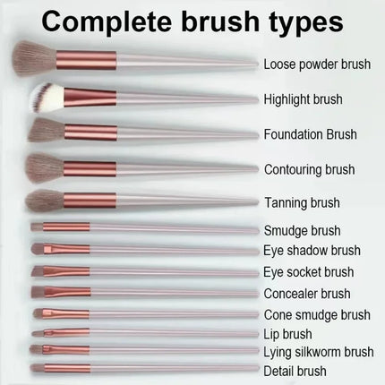 13Pcs Professional Makeup Brushes Set Soft Fluffy For All by zapcart