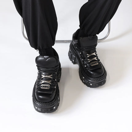 Punk Style Edgy Women Shoes Platform Boots With Metal Decor by zapcart