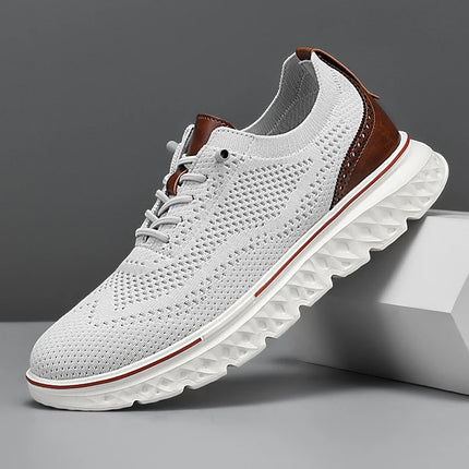 Pheron Men Mesh Breathable Casual Shoes Plus Size Wide Fit by zapcart