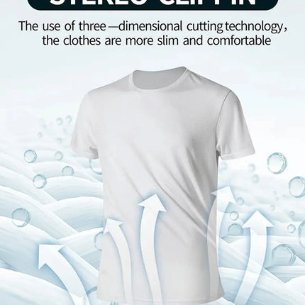 CN AnhuiChoice Round Neck T Shirt White Men Quick Dry Gym by zapcart