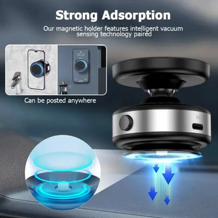 X9C Car Magnetic Phone Holder Wireless Charging 360 Swivel by zapcart