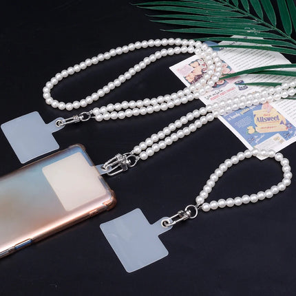 BAPPSUSCN Pearl Phone Lanyard Anti Lost Clip For Women by zapcart
