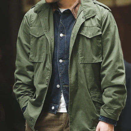 MADENCN M65 Field Jacket For Men Green Vintage Windbreaker by zapcart