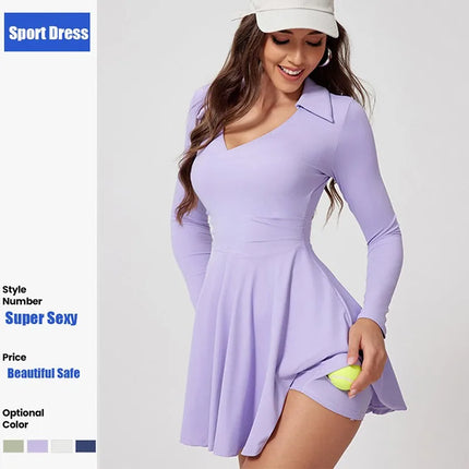 Cloud Hide Energy Sports Dress With Pockets Women For Gym by zapcart