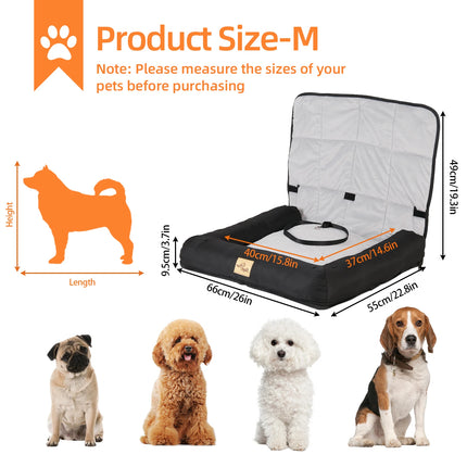 BORWART Portable Dog Car Seat Bed Waterproof Travel Booster by zapcart
