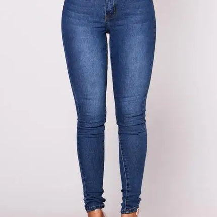 Women High Waist Stretch Denim Skinny Jeans For Hip Lift by zapcart
