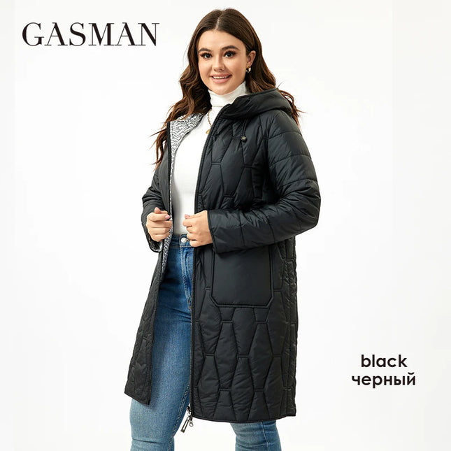 Gasman Womens Long Spring Down Parka Coat Lightweight Warm by zapcart