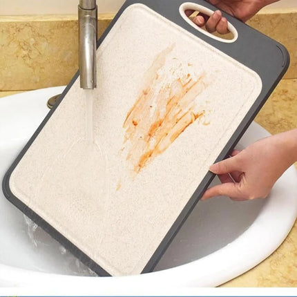 PLYS Double Sided Stainless Cutting Board for Meat Veggies by zapcart