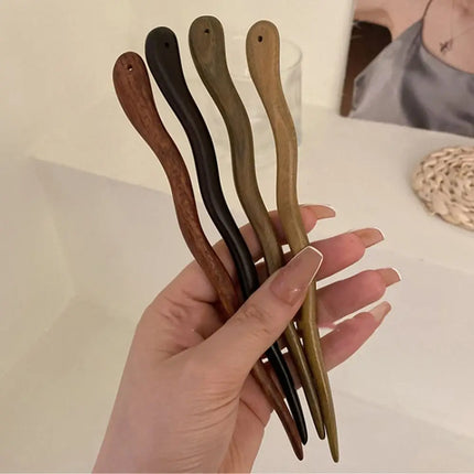 Elegant Wood Hair Stick For Women Vintage Hanfu Cheongsam by zapcart