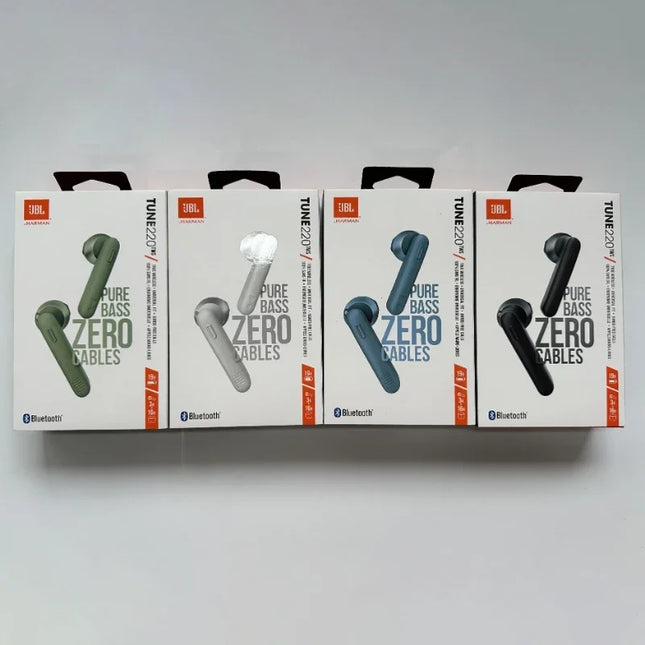JBL Tune 220TWS Wireless Earbuds Bass Sound Mic For Sports by zapcart